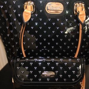 Black Twinkle Star Brangio Italy Clutch